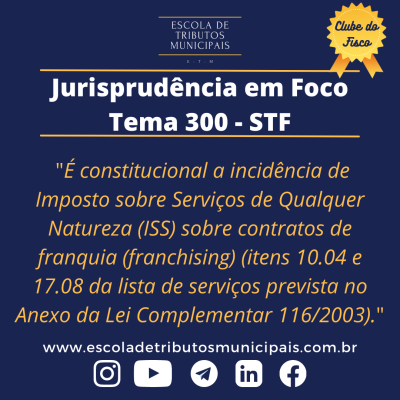 Incide o ISS sobre os contratos de Franquia